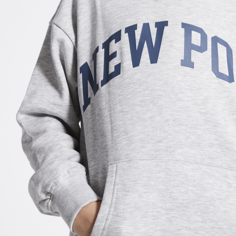 Printed hoodie "Smilla" Grey Melange